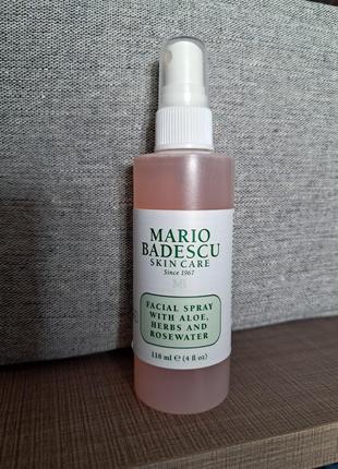 Спрей для увлажнения и здорового сияния кожи лица mario badescu