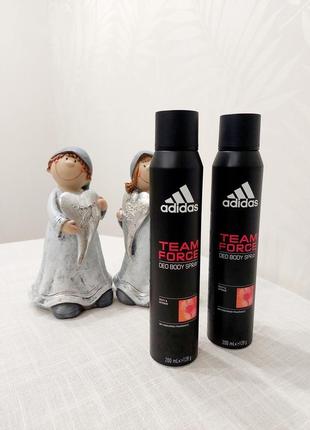 Парфумований дезодорант-спрей adidas team force чоловічий, 200 мл