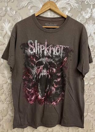 Slipknot мужская коричневая футболка