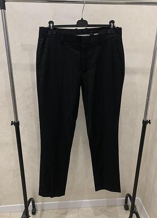 Класичні брюки h&m чорні базові чоловічі штани