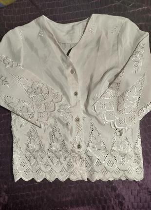 Блуза прошва винтажная