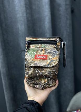 Барсетка supreme коричнева
