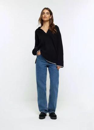 Свитер кофта стильный черный свитер river island