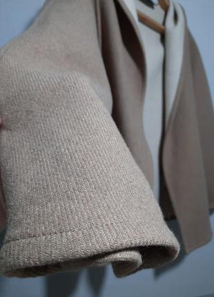 Кардиган шерстяной бомбер- худи с капюшоном zara wool coat boombier6 фото