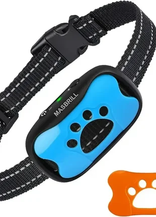 Ошейник против лая masbrill, ошейник против лая для крупных собак, перезаряжаемый ошейник против лая