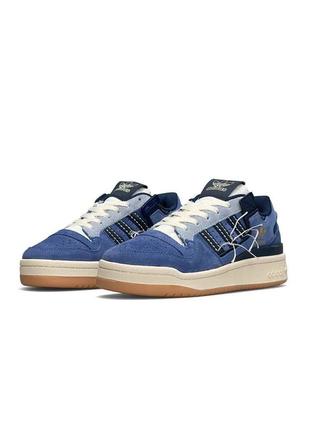 Кроссовки adidas forum 84 low “off white” navy white new
