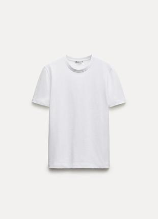 Щільна бавовняна футболка zara