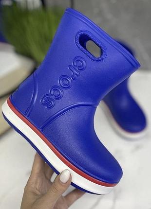 Чоботи гумові піна фірма crocs рожеві сині і хакі