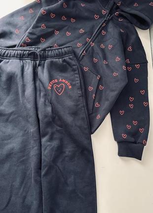 Костюм на флісі, теплий кофта на молніі і джогери штани на флісі m&amp;s