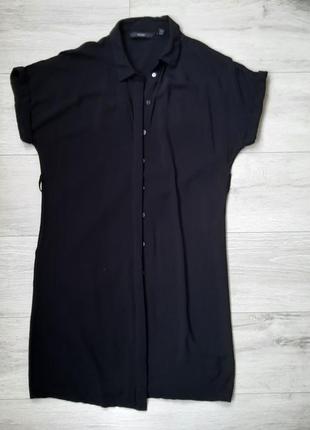 Платье-рубашка на пуговицах черная vero moda