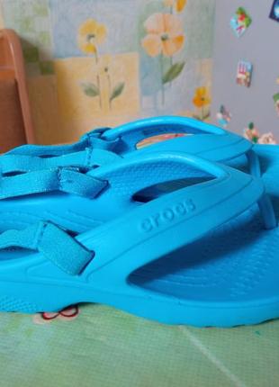 Фирменные кроксы вьетнамки crocs р. - с8-16-16,5 см