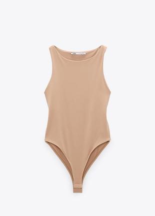 Телесный боди zara