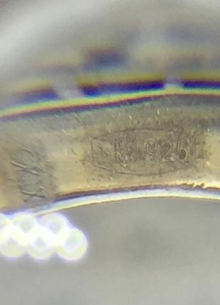 Новое красивое серебряное кольцо фианиты чернение серебро 925 пробы2 фото
