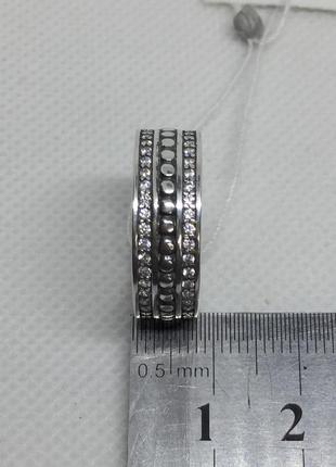 Новое красивое серебряное кольцо фианиты чернение серебро 925 пробы7 фото