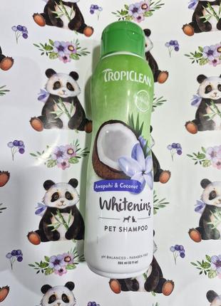 Шампунь для собак и кошек с белой шерстью tropiclean (тропиклин) кокос и имбирь 335 мл