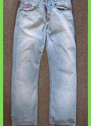 Мужские голубые джинсы tommy hilfiger хлопок р.w30 xs, s