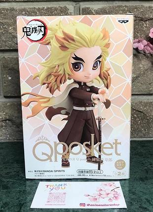 Оригінальна фігурка demon slayer q posket kyojuro rengoku ver. b, клинок, вбивця демонів, ренгоку, оригінальна аніме фігурка
