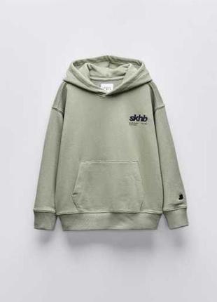 Zara стильне фірмове худі на хлопчика зара світшот толстовка кофта бавона котон