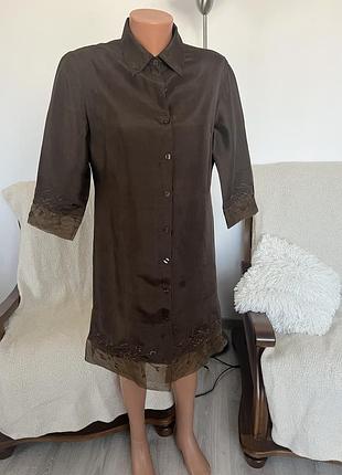 Шелковая блузка- туника