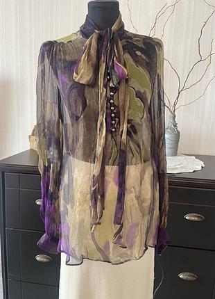 Невероятно красивая нежная шелковая блуза