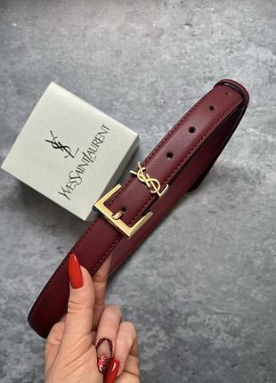 Женский узкий кожаный ремень в стиле ysl yves laurent