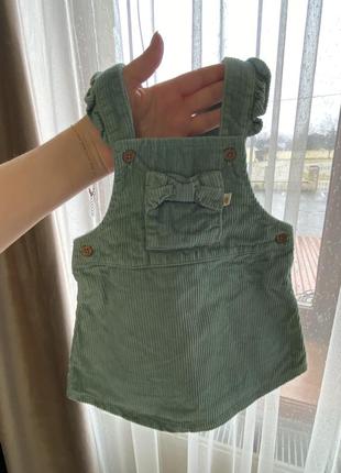 Вельветовый сарафан/ платье для младенца /