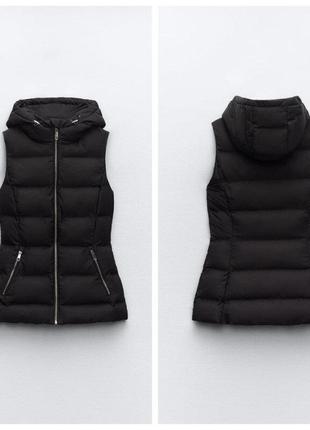 Zara женская жилетка жилет black