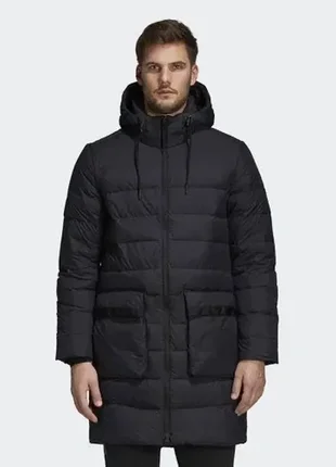 Мужской длинный пуховик adidas