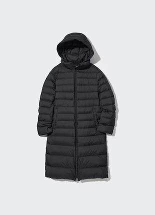 Пальто uniqlo на пуху черное ultra light down jacket