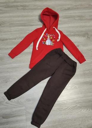 Теплый костюм на девочку 122 размер