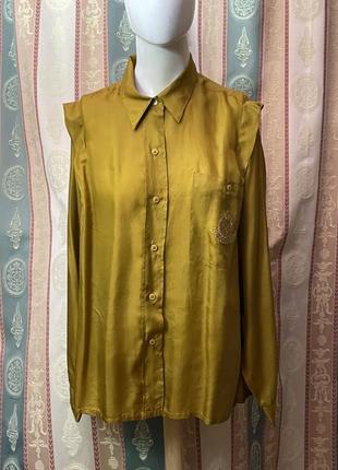 Шовкова вінтажна блуза німецького бренду joy