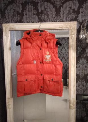 Polo ralph lauren оригинал пуховый жилет с капюшоном