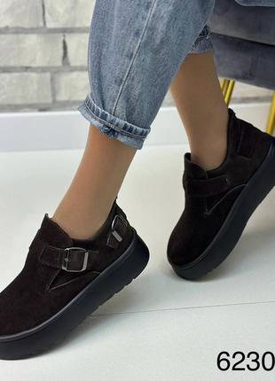 Жіночі анатомічні туфлі з натуральної шкіри замші