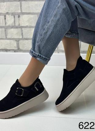 Жіночі анатомічні туфлі з натуральної шкіри замші