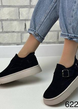 Жіночі анатомічні туфлі з натуральної шкіри замші