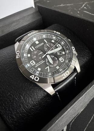 Хронограф citizen brycen titanium eco-drive chrono 43mm