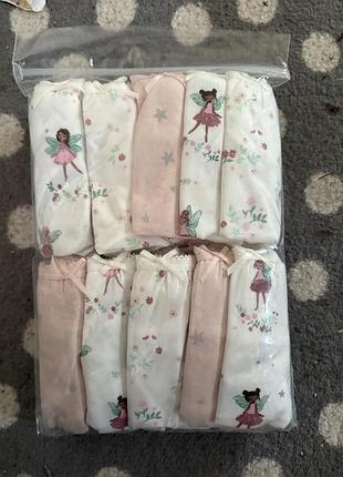 Новые трусики george на девочку фея набор 1.5 2 5 6 7 8 10 11 лет