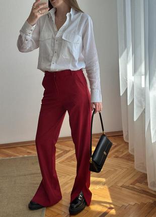 Брюки с разрезами zara