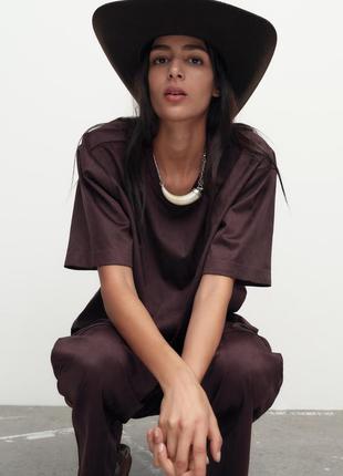 Костюм зі штучної замші zara3 фото