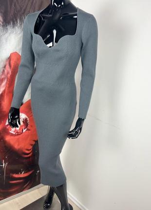 Платье миди в рубчик h&amp;m 2