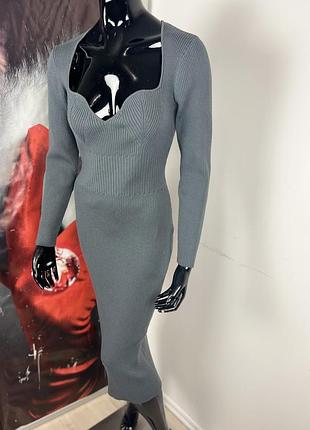 Платье миди в рубчик h&amp;m 7