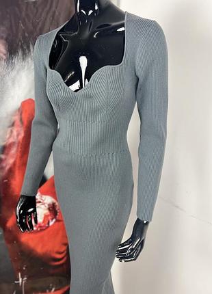 Платье миди в рубчик h&amp;m 9