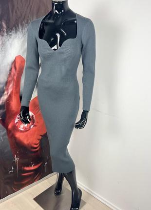 Сукня міді в рубчик h&m