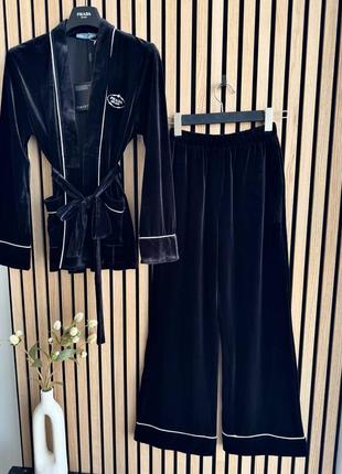 Брендовий жіночий домашній велюровий костюм
