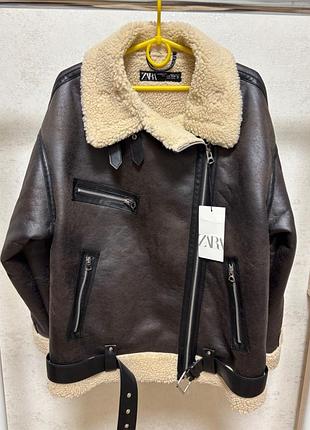 Дублянка zara довга куртка xs-s, м-l демісезонна