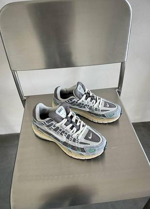 Кроссовки nike p-6000 grey green 2