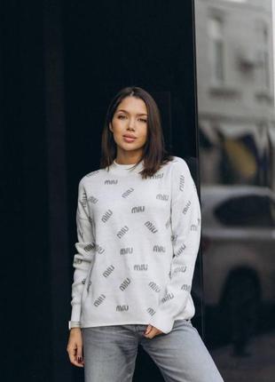 Стильный женский свитер «miu miu» | 1032