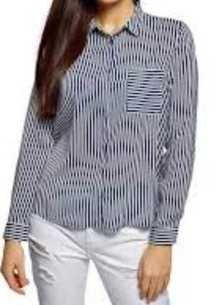 Сорочка в темно-синю смужку oodji