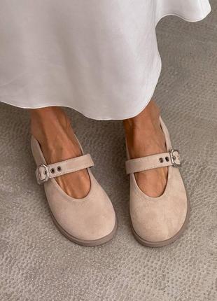 Балетки barefoot 
цвет: бежевый
натуральная замша