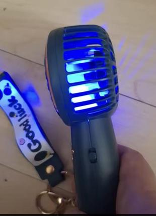 Мини вентилятор черный ручной. 5